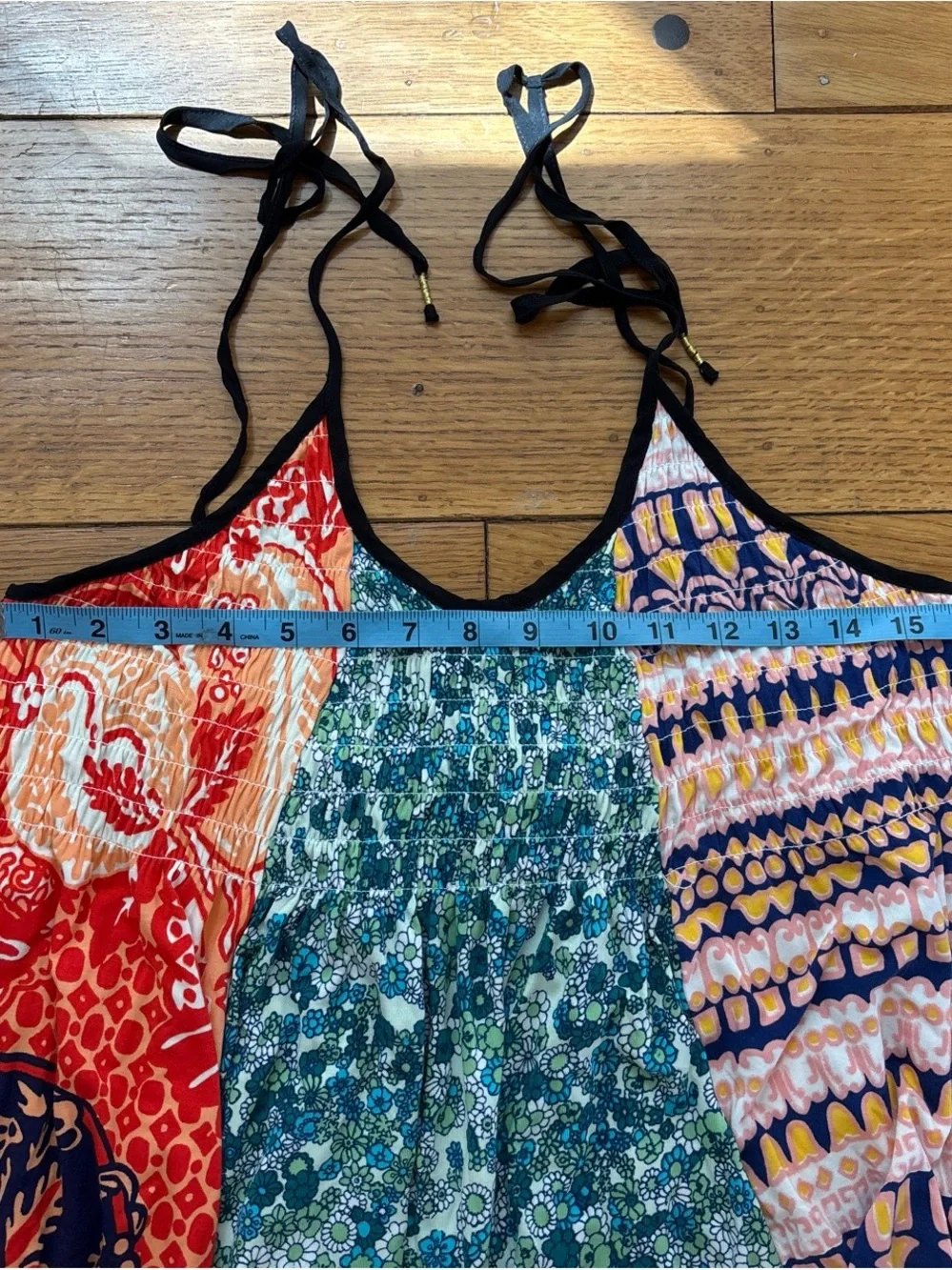 Free people Boho Patchwork Halter Swing Tunic - Multicolor